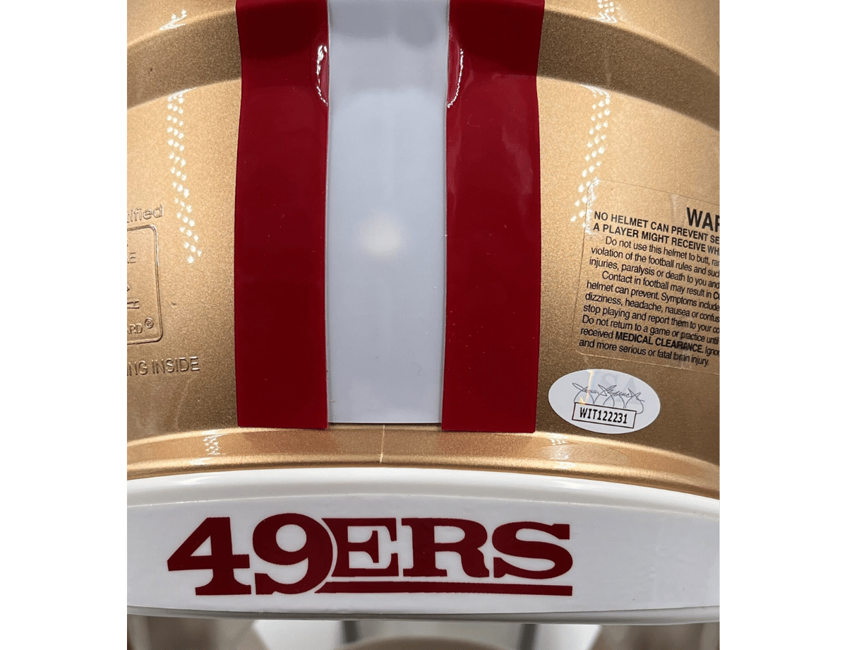 Joe Montana Signed San Francisco 49ers Full Size Speed Proline Helmet [JSA WIT122231] &ndash; Trace 'n Chase | Trading Cards and Memorabilia &ndash; Shop Trading Cards, Autographs and Supplies