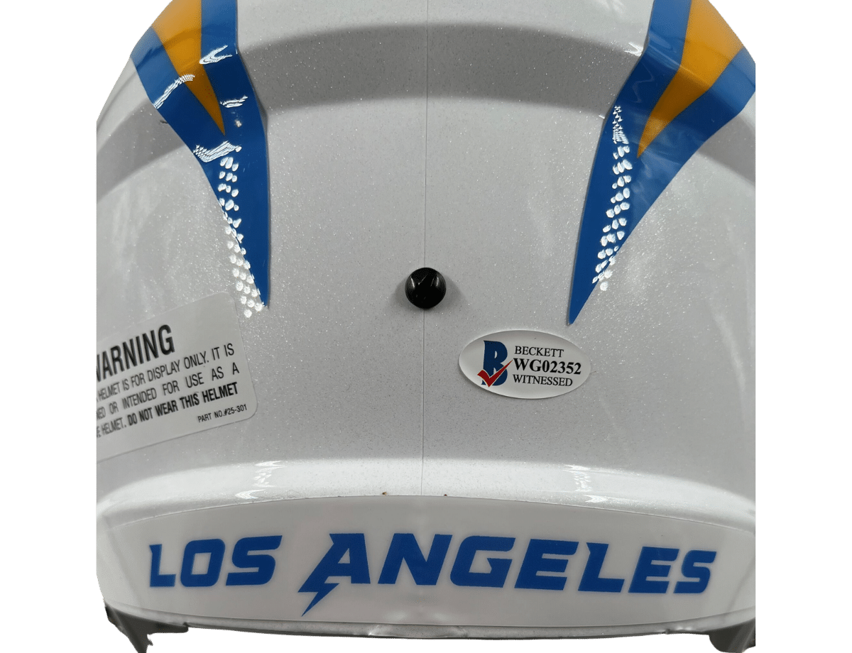 Justin Herbert Signed Los Angeles Chargers Full Size Speed Replica Helmet [BAS WG02352] &ndash; Trace 'n Chase | Trading Cards and Memorabilia &ndash; Shop Trading Cards, Autographs and Supplies