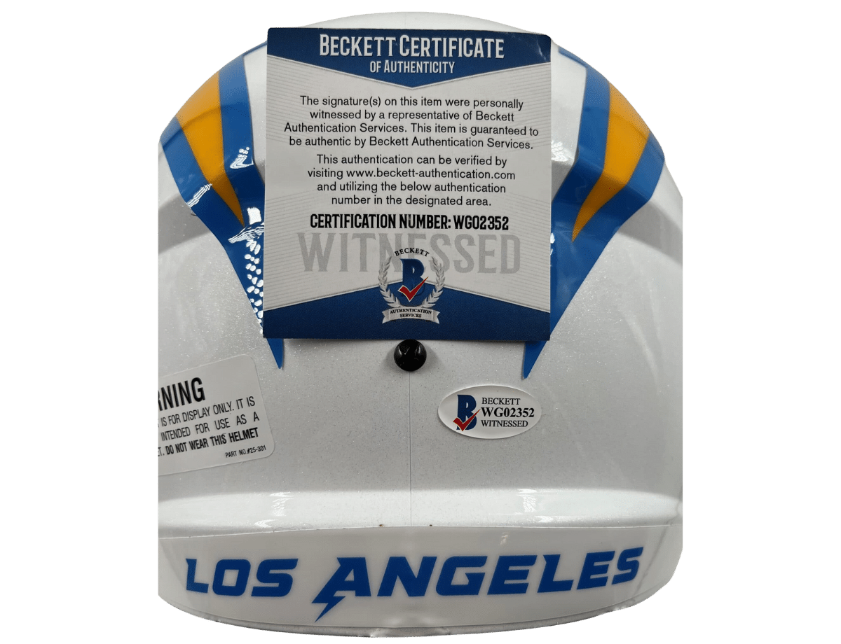 Justin Herbert Signed Los Angeles Chargers Full Size Speed Replica Helmet [BAS WG02352] &ndash; Trace 'n Chase | Trading Cards and Memorabilia &ndash; Shop Trading Cards, Autographs and Supplies