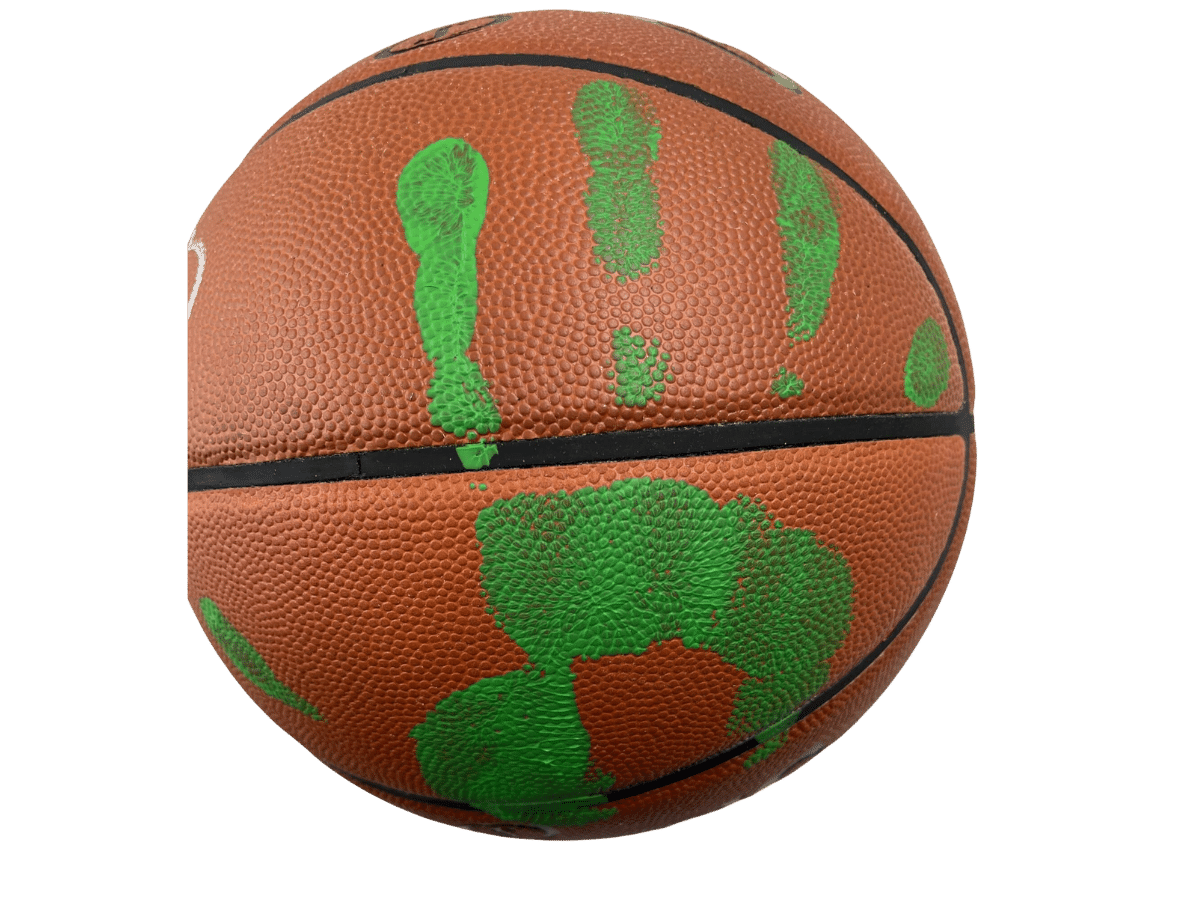 Larry Bird Boston Celtics Signed Spalding Official Game Ball Silver Signature & Green Hand Print [B485472] &ndash; Trace 'n Chase | Trading Cards and Memorabilia &ndash; Shop Trading Cards, Autographs and Supplies