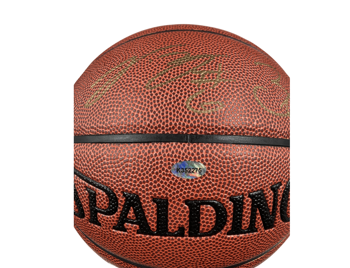 LeBron James and Dwyane Wade Miami Heat Signed Brown Spalding Basketball Golden Signature [K 352275] &ndash; Trace 'n Chase | Trading Cards and Memorabilia &ndash; Shop Trading Cards, Autographs and Supplies