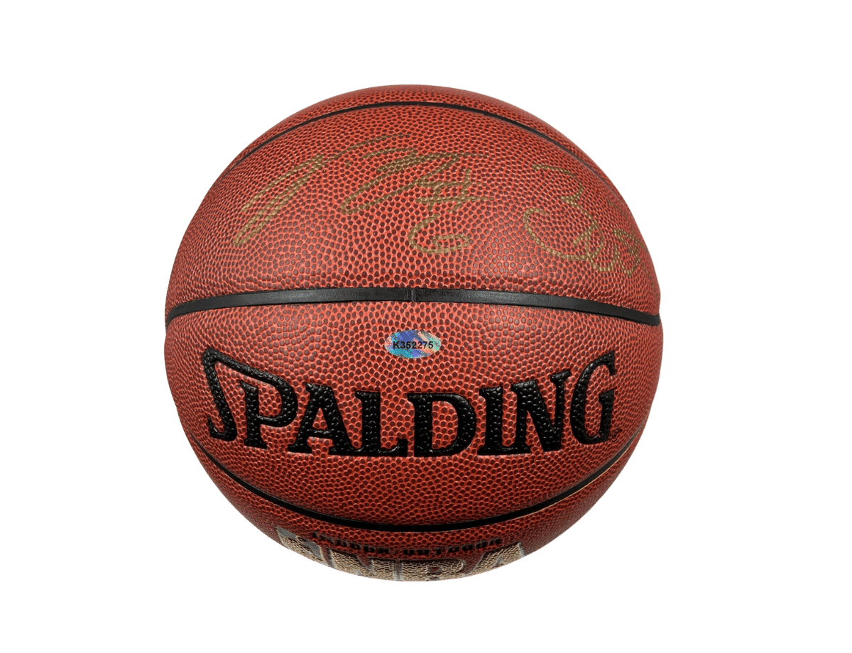 LeBron James and Dwyane Wade Miami Heat Signed Brown Spalding Basketball Golden Signature [K 352275] &ndash; Trace 'n Chase | Trading Cards and Memorabilia &ndash; Shop Trading Cards, Autographs and Supplies