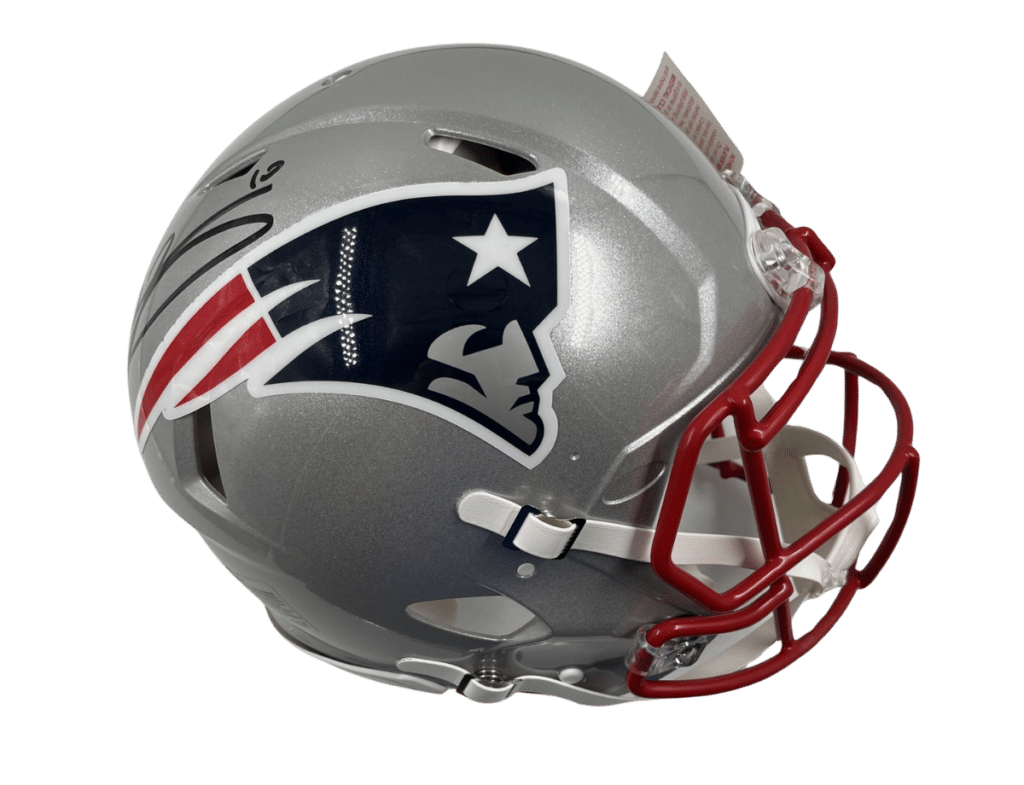 Mac-Jones-Signed-New-England-Patriots-Speed-Full-Size-Authentic-Helmet-B485466