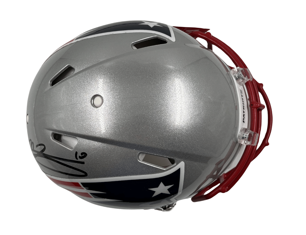 Mac Jones Signed New England Patriots Speed Full Size Authentic Helmet [B485466] &ndash; Trace 'n Chase | Trading Cards and Memorabilia &ndash; Shop Trading Cards, Autographs and Supplies