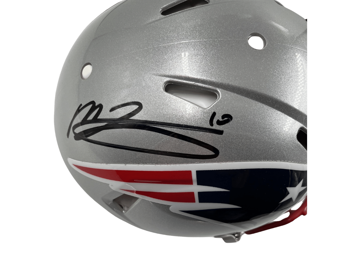 Mac Jones Signed New England Patriots Speed Full Size Authentic Helmet [B485466] &ndash; Trace 'n Chase | Trading Cards and Memorabilia &ndash; Shop Trading Cards, Autographs and Supplies
