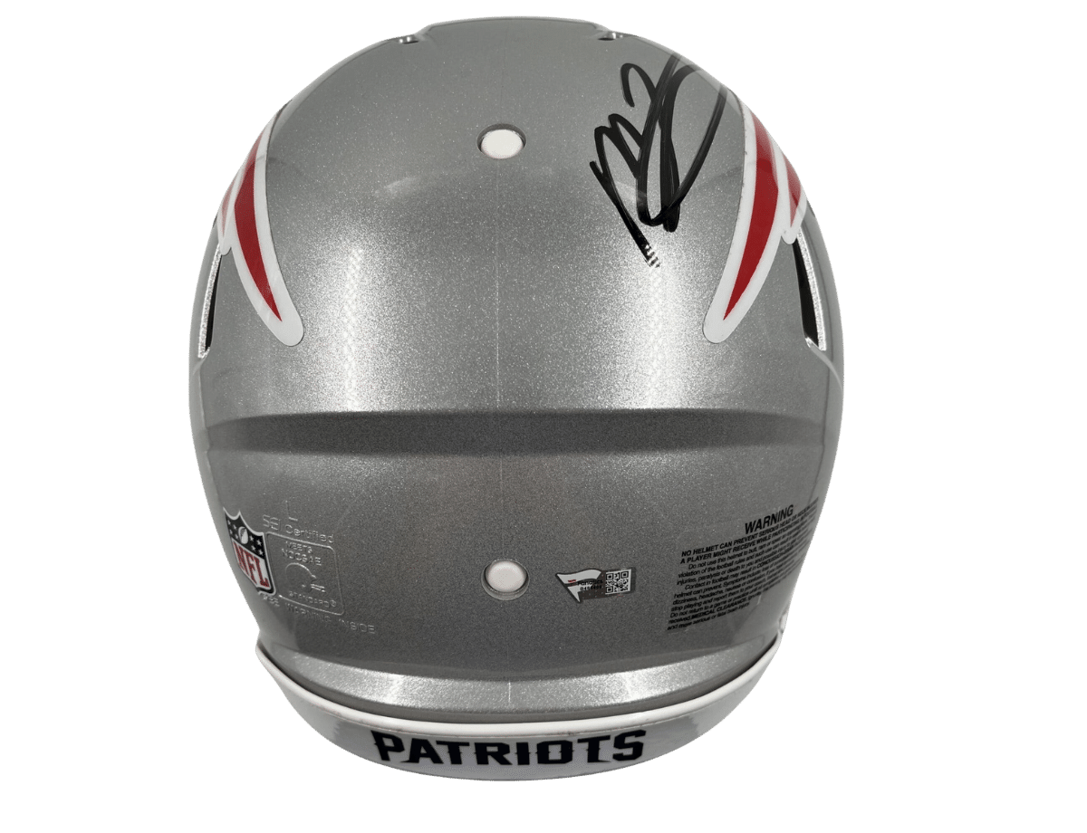 Mac Jones Signed New England Patriots Speed Full Size Authentic Helmet [B485466] &ndash; Trace 'n Chase | Trading Cards and Memorabilia &ndash; Shop Trading Cards, Autographs and Supplies