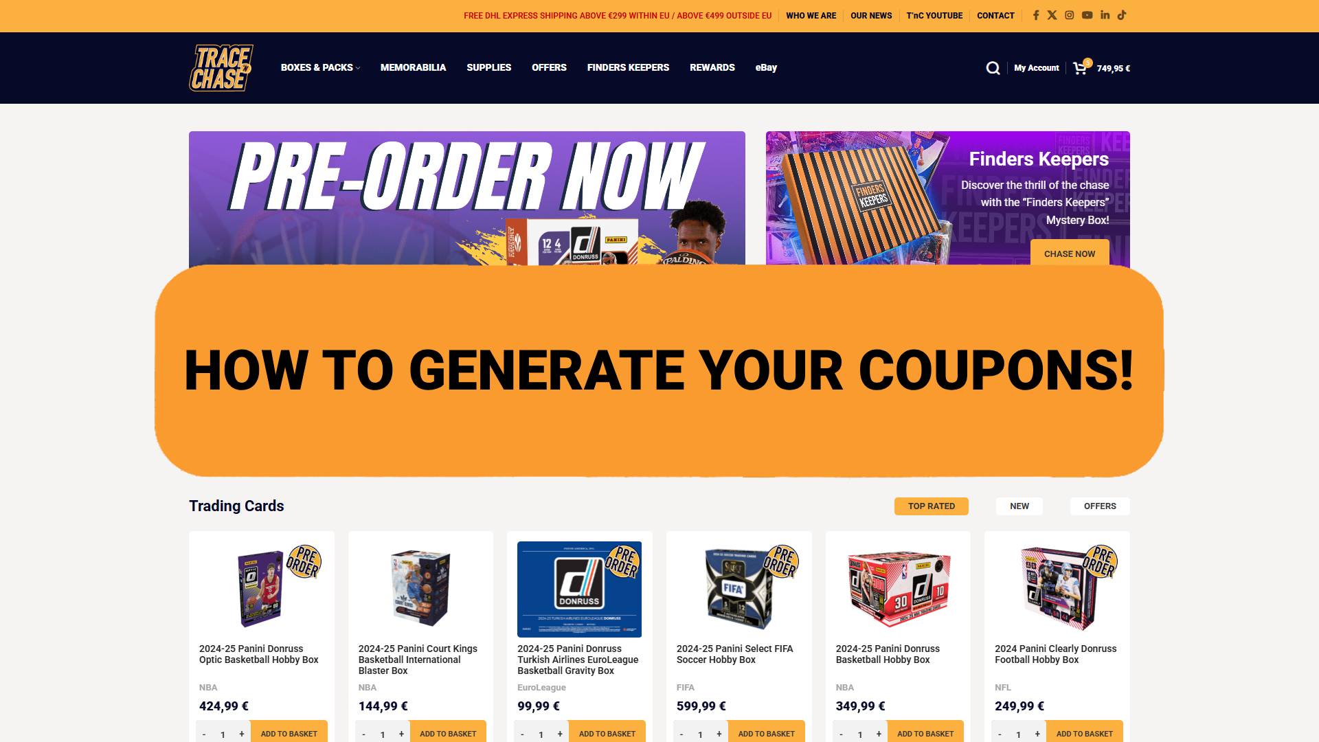 Rewards Program &ndash; Trace 'n Chase | Trading Cards and Memorabilia &ndash; Shop Trading Cards, Autographs and Supplies