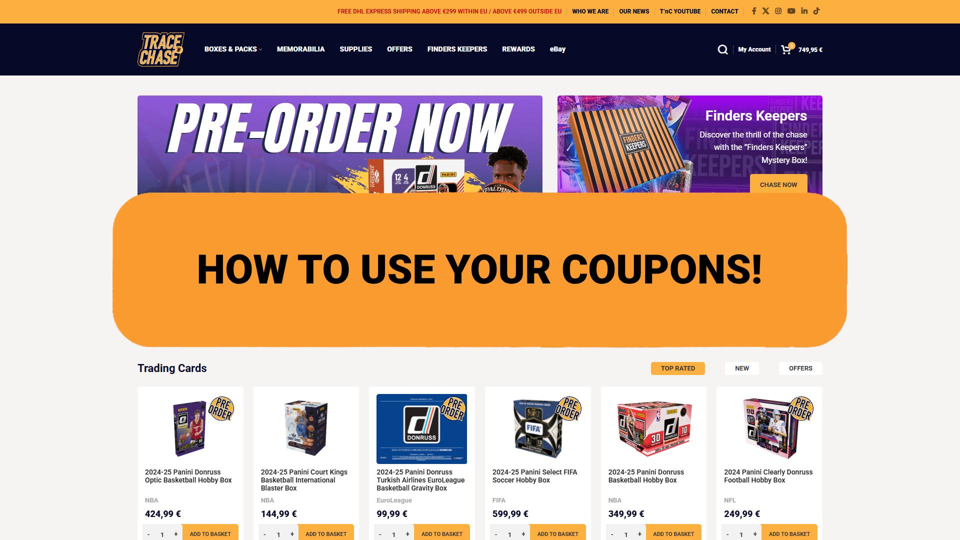 Rewards Program &ndash; Trace 'n Chase | Trading Cards and Memorabilia &ndash; Shop Trading Cards, Autographs and Supplies